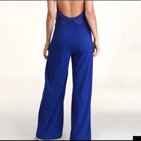 LuLu’s | lace backless wide leg jumpsuit - Picture 3 of 9